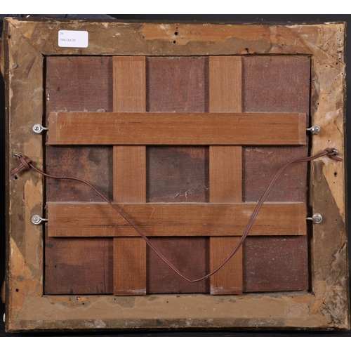 29 - Manner of Abraham Storck (c.1635-1710) Dutch. Boats in Calm Waters, Oil on Panel, 12” x 13.5” (30.5 ... 