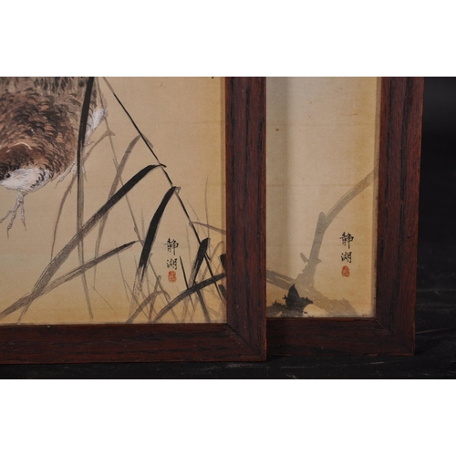 313 - Okuhara Seiko (1837-1913) Japanese. A Bird on a Branch, Woodblock, Signed with Motif, 9.25” x 9.5” (... 