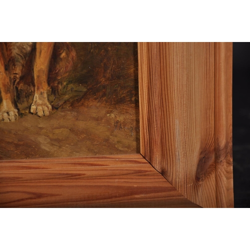 325 - Circle of George Armfield (1808-1893) British. Study of a Collie Dog, Oil on Board, bears a Signatur... 