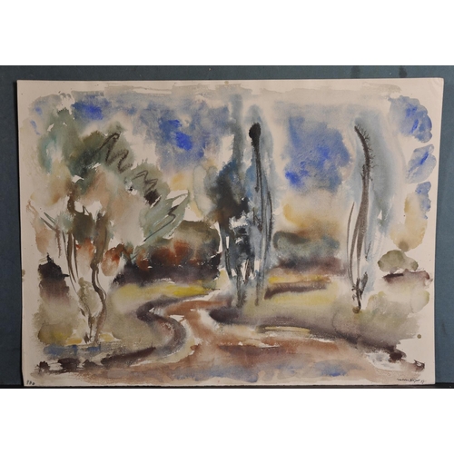 340 - Walter Hoefner (1903-1968) German. A Landscape, Watercolour, Signed and Dated ’35, Unframed,  17.25”... 