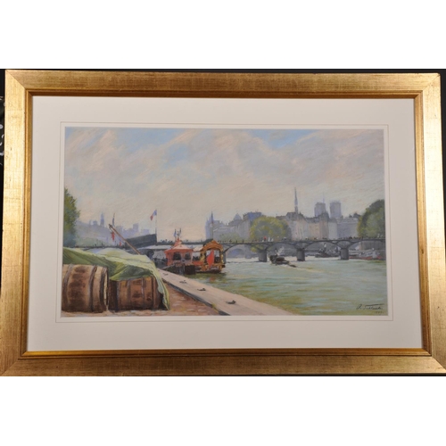 341 - A… Schlaich (19th – 20th Century) French. ‘On the Seine, Paris’, Chalk, Signed and Dated 1889, 14.25... 