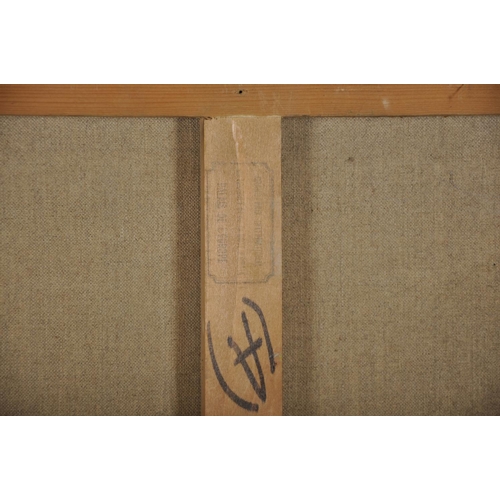 350 - Sangouard (20th Century) French. Still Life on a Table, Oil on Canvas, Signed, 31.5 x 39.5” (80 x 10... 