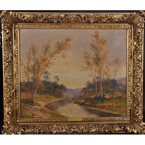 377 - Jean Dufau (19th – 20th Century) French. “Foret de Fontainebleau”, Oil on Canvas, Signed, and Inscri... 