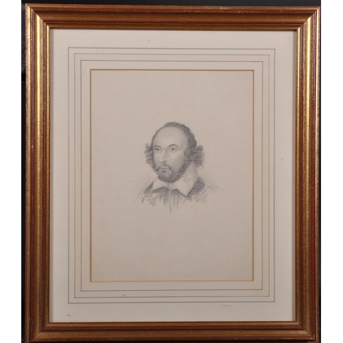 38 - 19th Century English School. A Portrait Study of William Shakespeare, after the ‘Chandos’ Portrait, ... 