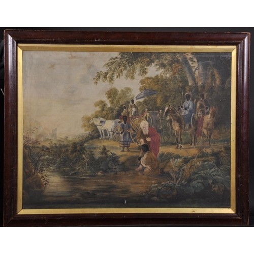 51 - After Albert Cuyp (1620-1691) Dutch. ‘St Philip Baptising the Eunuch’, Watercolour, Inscribed on the... 