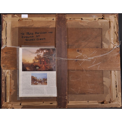 51 - After Albert Cuyp (1620-1691) Dutch. ‘St Philip Baptising the Eunuch’, Watercolour, Inscribed on the... 