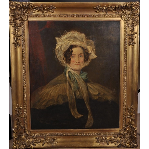 57 - 19th Century English School. Portrait of a Lady, Oil on Canvas, 30” x 25” (76 x 63.5cm). Provenance:... 