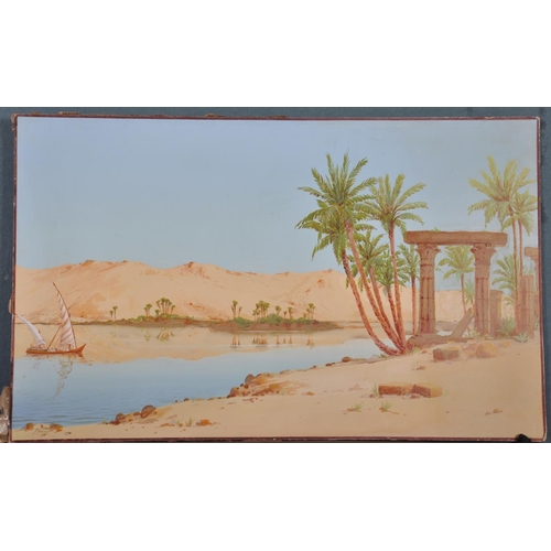 67 - James Greig (1861-1941) British A View on the Nile, Watercolour, Signed, Unframed,  12” x 19.5” (30.... 