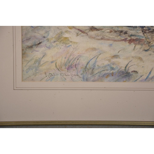 74 - Frederick Stuart Richardson (1855-1934) British. A Dutch Beach Scene with Figures, Watercolour, Sign... 