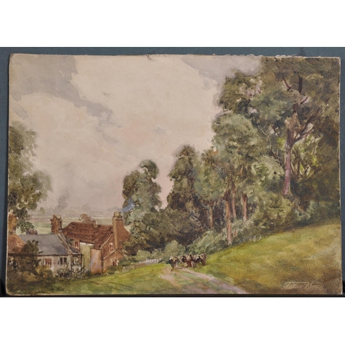 81 - William Tatton Winter (1855-1928) British. “Hamper Mills, Nr Bushey”, Watercolour, Signed, and Inscr... 