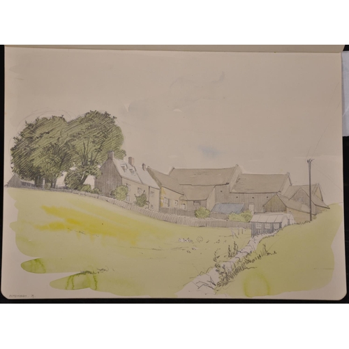 82 - Aubrey F… Sykes (1910-1995) British. “Near Singleton”, Watercolour and Pencil, Inscribed and Dated ’... 