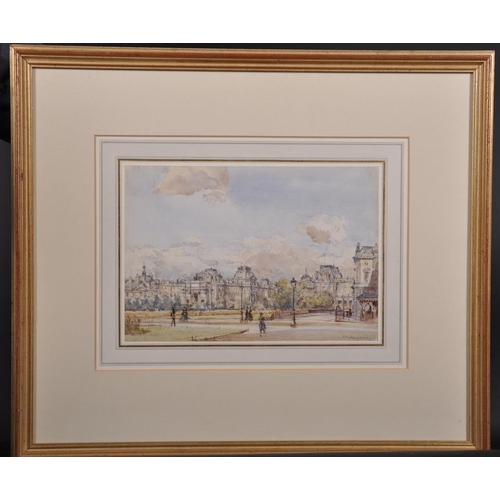 83 - John Fulleylove (1845-1908) British. “A View of the Louvre, Paris”, Watercolour, Signed, and Inscrib... 