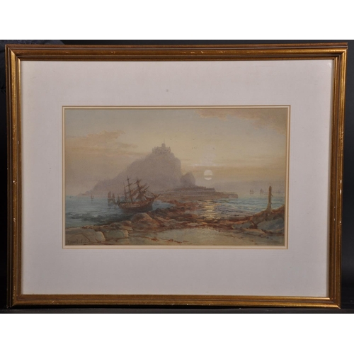 98 - Thomas Hart (1830-1916) British. “A View of St Michael’s Mount”, Watercolour, Signed, 8.25” x 14” (2... 