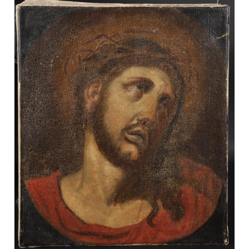 10 - After Carlo Dolci (1616-1686) Italian. Christ with the Crown of Thorns, Oil on Canvas, Unframed, 15.... 