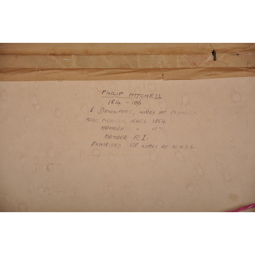 100 - Philip Mitchell (1814-1896) British. A Wooded River Landscape, with Cattle Watering, Watercolour, Si... 