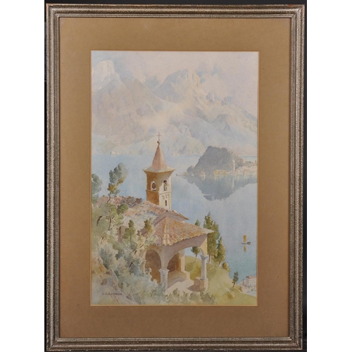 103 - Henry Richard Beadon Donne (1860-1949) British. An Alpine Scene, Watercolour, Signed, 20” x 13.25” (... 