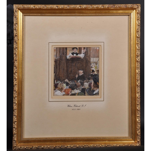 108 - William Hatherell (1855-1928) British. “The Open-Air Pulpit, St Paul’s Churchyard”, in Elizabethan C... 