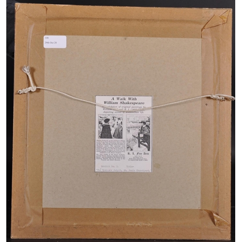 108 - William Hatherell (1855-1928) British. “The Open-Air Pulpit, St Paul’s Churchyard”, in Elizabethan C... 