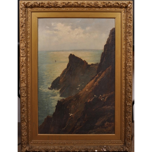 119 - Frederick William Baker (1881-1936) British. “Summer Eve near Kynance, Cornwall”, Oil on Canvas, Sig... 