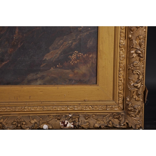 119 - Frederick William Baker (1881-1936) British. “Summer Eve near Kynance, Cornwall”, Oil on Canvas, Sig... 