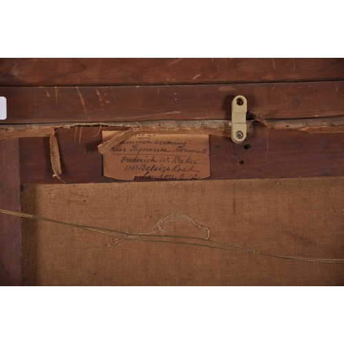 119 - Frederick William Baker (1881-1936) British. “Summer Eve near Kynance, Cornwall”, Oil on Canvas, Sig... 