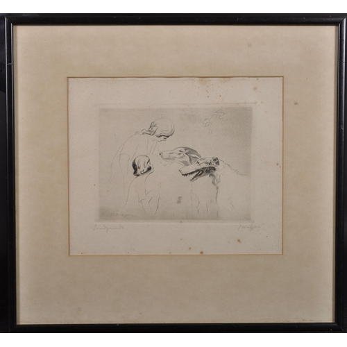 104 - C… Hodgson (20th Century) British. “Good Friends”, Etching, Signed and Inscribed in Pencil, 5.5” x 7... 