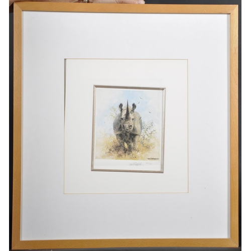 105 - David Shepherd (1931-2017) British. 
'Rhino', Lithograph, with guild stamp, Signed and Numbered 109/... 