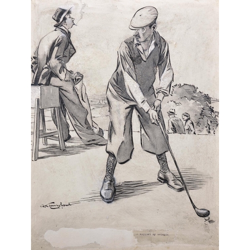 112 - Geoffrey Keith Townshend (1888-1973) British. A Golfing Scene, Watercolour and Wash, Signed, Indisti... 