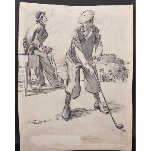 112 - Geoffrey Keith Townshend (1888-1973) British. A Golfing Scene, Watercolour and Wash, Signed, Indisti... 