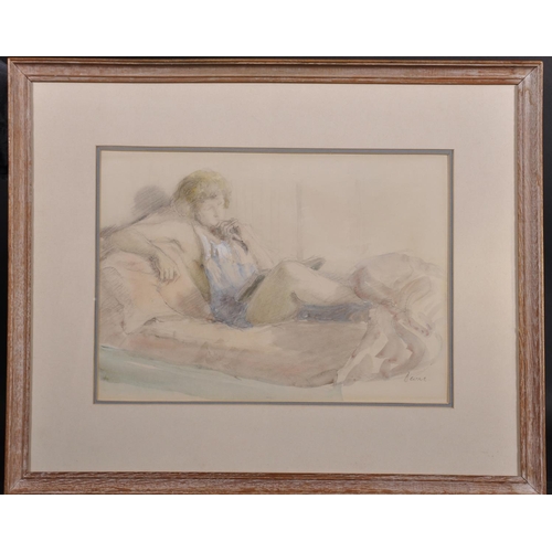 175 - Anthony Devas (1911-1958) British. “Model Reclining”, Pencil and Watercolour, Signed, and Inscribed ... 