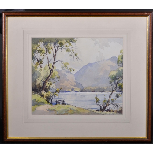 176 - Robert Leslie Howey (1900-1981) British. “Derwent Water”, A River Landscape, Watercolour, Signed, an... 