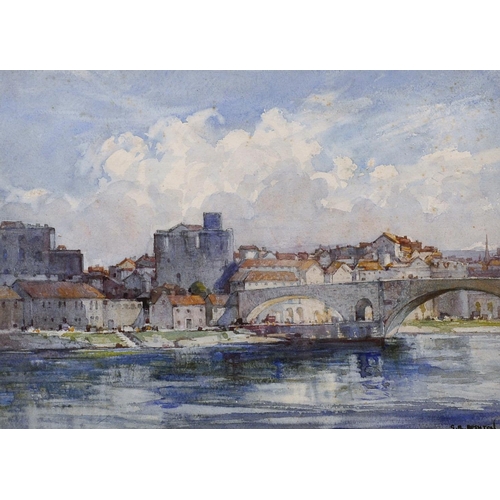 178 - George Robert Rushton (1869-1947) British. “Bridge at Avignon”, Watercolour, Signed, and Inscribed o... 