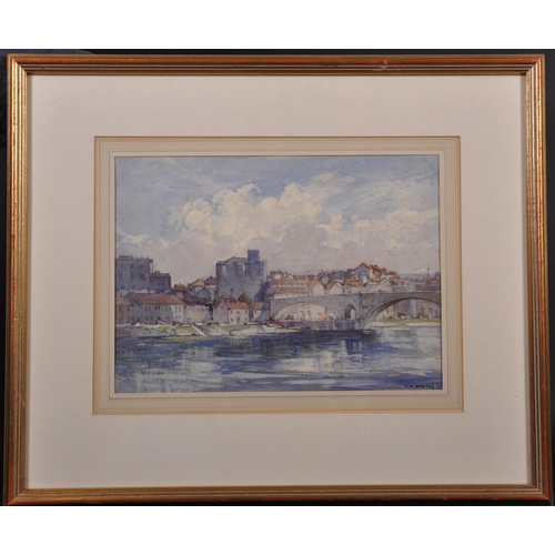 178 - George Robert Rushton (1869-1947) British. “Bridge at Avignon”, Watercolour, Signed, and Inscribed o... 