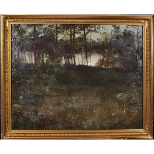 232 - Edmund Wyly Grier (1862-1957) British. Moonlight over Pond, Oil on Canvas, Signed, 24” x 30” (61 x 7... 