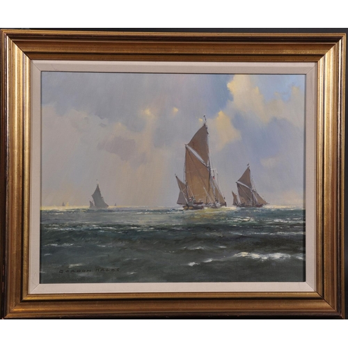 243 - Gordon Hereward Hales (1916-1997) British. “Running Free”, a Shipping Scene, Oil on Canvas, Signed, ... 