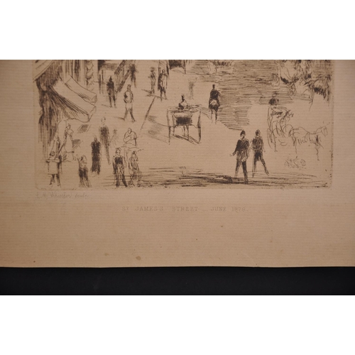 257 - James Abbot McNeill Whistler (1834-1903) American. “St James’s Street, June 1878”, Lithograph publis... 