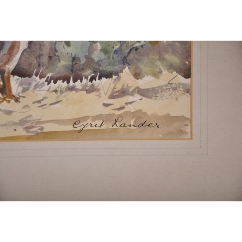 273 - Cyril George Lander (1892-1983) Australian. “The Darling Range, Boya”, Australia, Watercolour and Pe... 