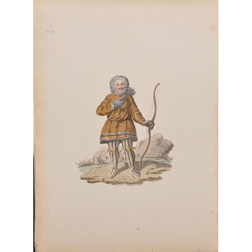 276 - Edward Harding (Late 18th – Early 19th Century) British. “A Tschutskian in Armour”, Print, Inscribed... 