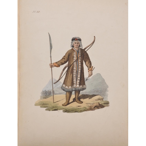 276 - Edward Harding (Late 18th – Early 19th Century) British. “A Tschutskian in Armour”, Print, Inscribed... 