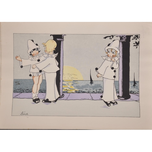 293 - Lena (20th Century) French. Pierrot and Pierrette, Print, Unframed, 6.25” x 9.5” (16 x 24cm) and twe... 