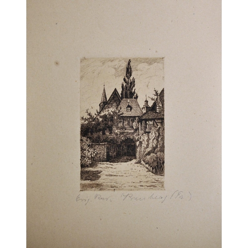 294 - Paul Louis Guilbert (1886-?) French 
Figures in Narrow Streets Etching Signed and Numbered 113/150 i... 