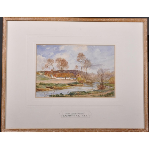 38 - James Aumonier (1832-1911) British. “Near Montreuil”, Watercolour, Signed, and Inscribed on the moun... 