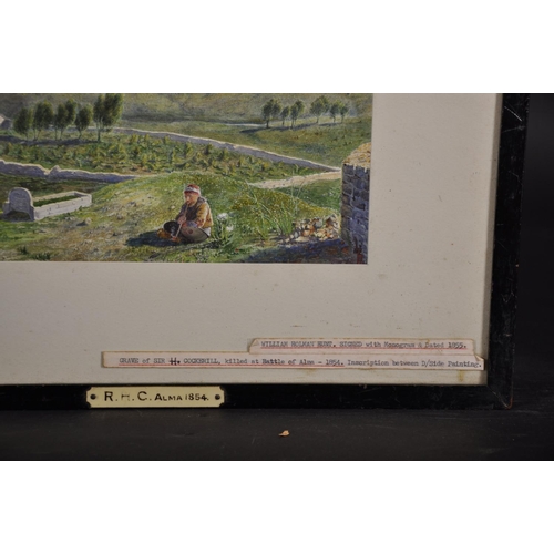 44 - Attributed to William Holman Hunt (1827-1910) British. “Grave of Sir H Cockerill, Killed in Battle o... 