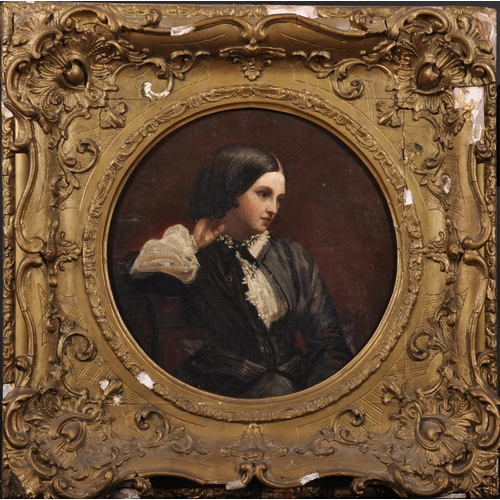 68 - 19th Century English School. Portrait of ‘Bridget Buxton, Circa 1850’, Oil on Canvas laid down, Circ... 