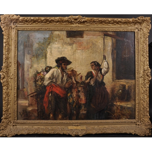 94 - Thomas Kent Pelham (act.1860-1891) British. ‘A Spanish Serenade’, Oil on Canvas, Signed, 18” x 24” (... 