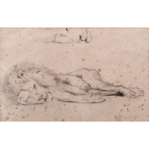 103 - Early 19th Century English School. Study of a Sleeping Lion, Chalk, 8.25” x 12” (21 x 30.5cm)