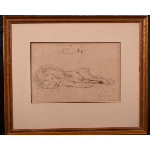 103 - Early 19th Century English School. Study of a Sleeping Lion, Chalk, 8.25” x 12” (21 x 30.5cm)