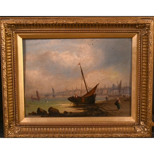 112 - James Collinson (1825-1881) British. “On The Thames”, Oil on Panel, Signed, and Inscribed on the rev... 