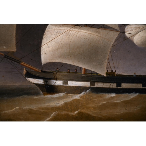 124 - B… McKillan Drummond (19th Century) British. “Cops”, a Two Masted Merchant Ship, with a Paddle Steam... 