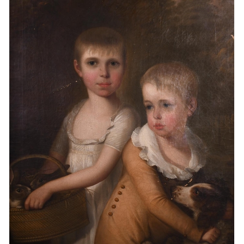 15 - Circle of Thomas Beach (1738-1806) British. “James and Eleanor, Children of James Edge of Shrops’, S... 